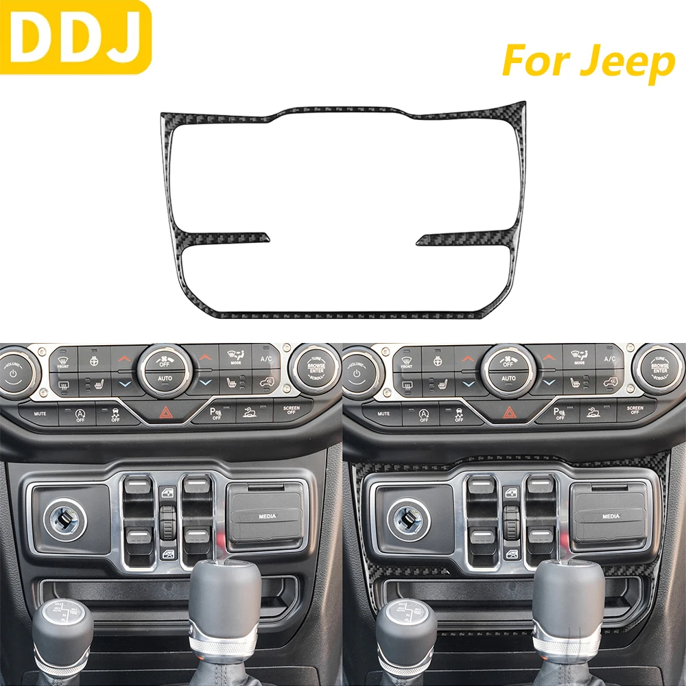 

Для Jeep Wrangler JL 2018-2023 Gladiator 2020-2023 углеродное волокно, центральная панель управления, подъемная панель окна, автомобильные аксессуары, наклейка