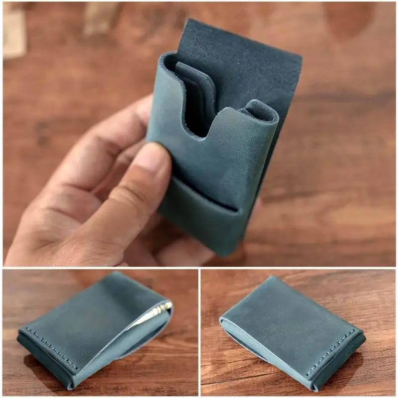 

Leather Card Holders Retro Credit Card Case Handmade Card Holders Wallet For Business Travel Daily Commuting Use D2RC