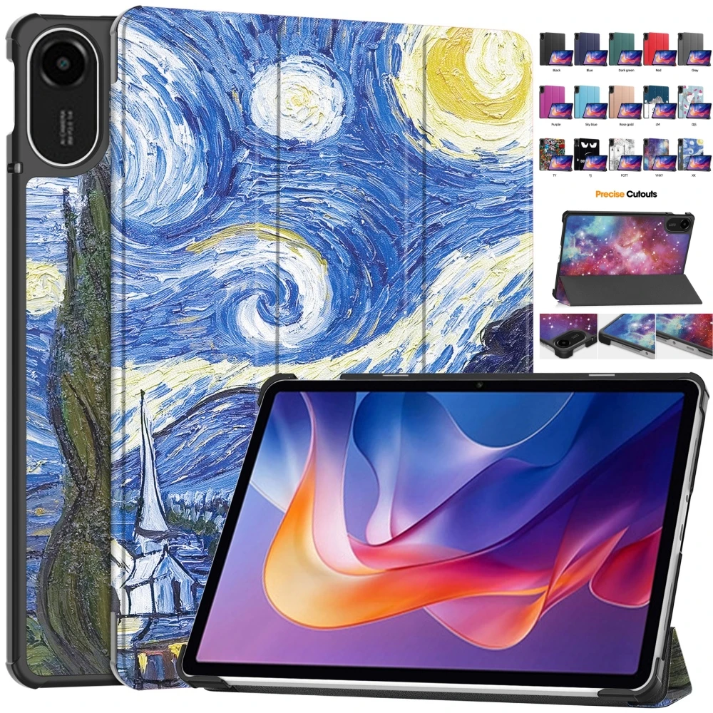 Fashion Paint Magnetic Smart Leather Tablet Case For Xiaomi Redmi Pad 2 2025 11 inch Pad2 Model 25040RP0AG Cover Coque