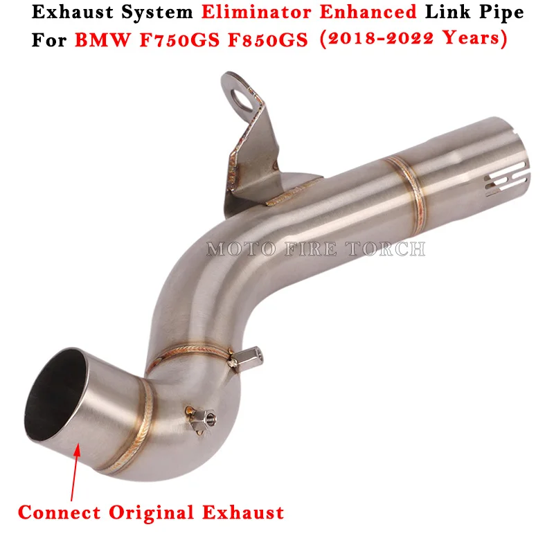 Slip On For BMW F750GS F850GS 2018 2019 2020 2021 2022 Motorcycle Exhasut System Modified Muffler Mid Link Pipe