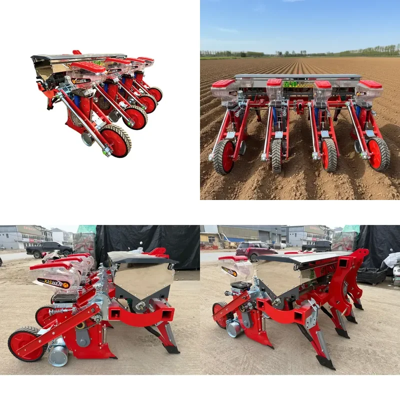 2026 High-quality Suspended Terrain-following Four-row Precision Seeder the New Seed Box Has a Box Height.