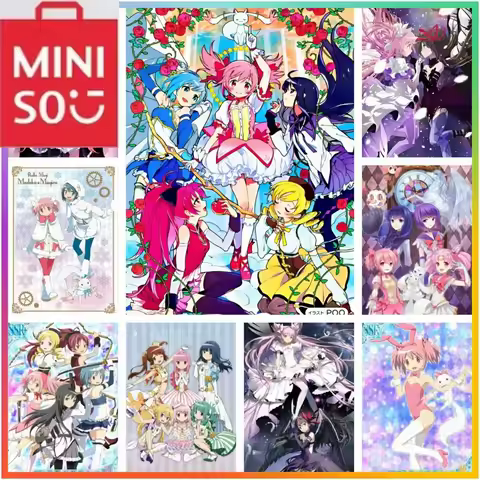 MINISO Puella Magi Madoka Magica Japanese Anime Mosaic Embroidery Diamond Painting 5D DIY Art Cross Stitch Artificial Home Decor