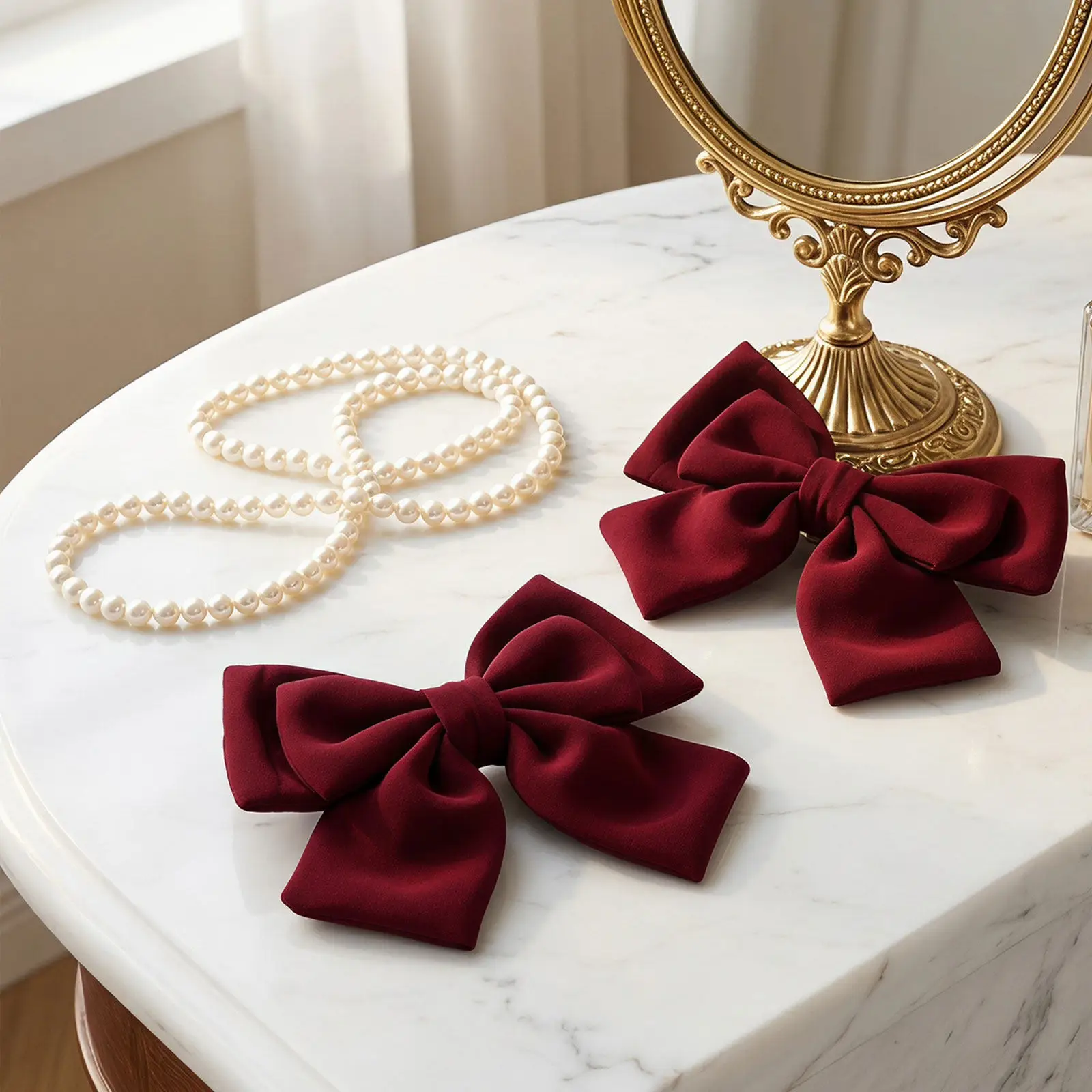 2Pcs Motorcycle Bow Large Red Detachable Bowknot for Women Scooter E-Bike Accessories Red Bow