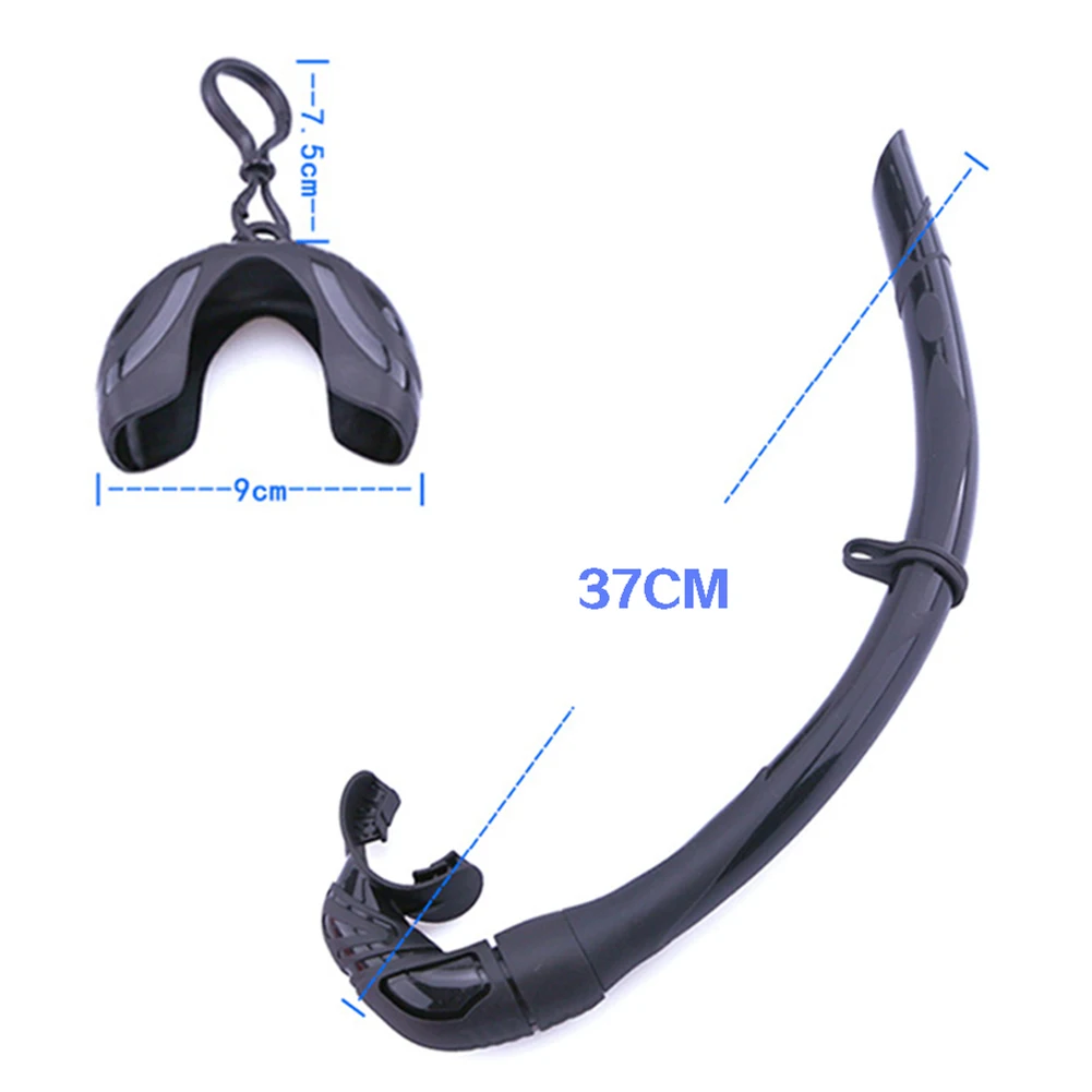 Tubo de Snorkel de silicona con estuche de almacenamiento, profesional, portátil, plegable, enrollable, para buceo húmedo