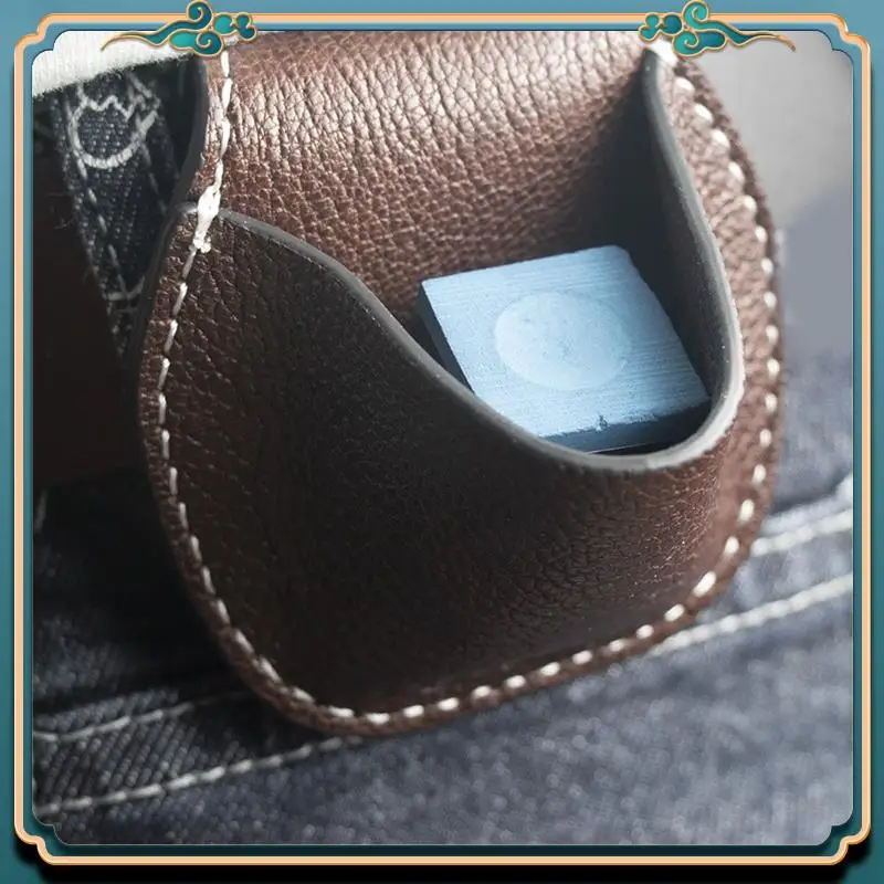 

Latest Billiards Chalk Holder Pocket Leather Chalk Holder With Clip Snooker Pool Carom Professional Billiards Accessories