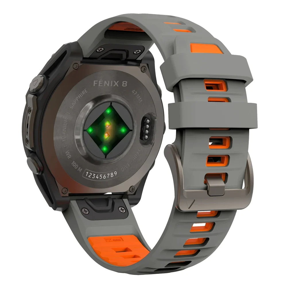 Correa de reloj de 26MM y 22MM para Garmin Fenix 6X 6 Pro 7X 7 8 E 47mm 51mm pulsera de silicona Fenix Epix Pro 5X Plus HR 3