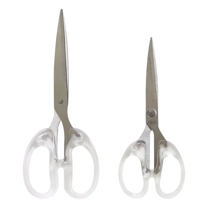 Simplicity Transparent Handle Stationery Scissors Home Furnishing for Fine Art Soft Decor Journal Cutting Tools Office Supplies
