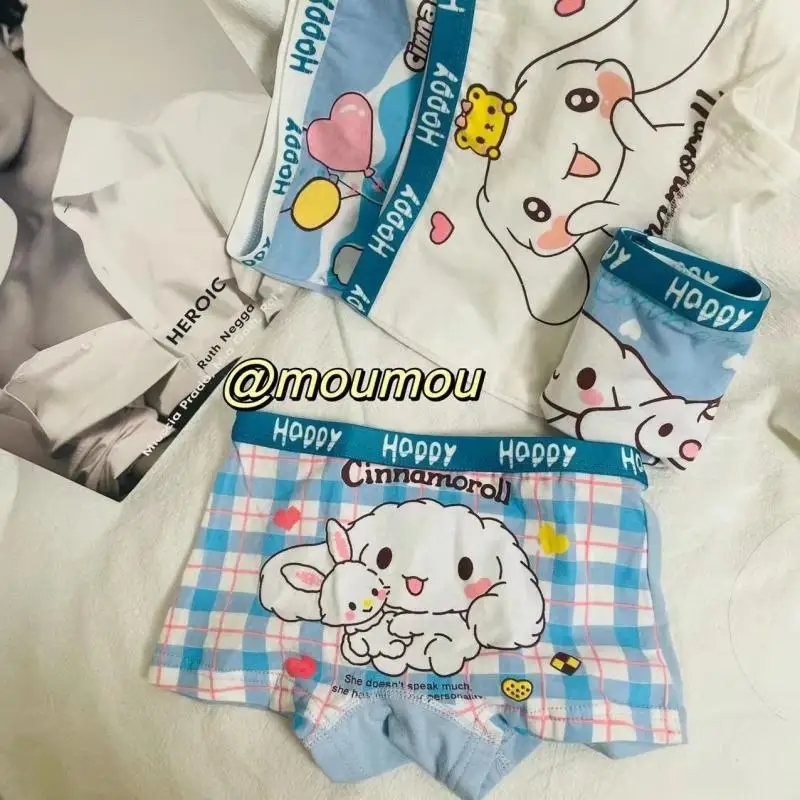 Sanrioed Set di biancheria intima per bambini Anime Cinnamoroll ragazzi ragazze slip in cotone per bambini pantaloncini da cartone animato regalo per bambini traspirante