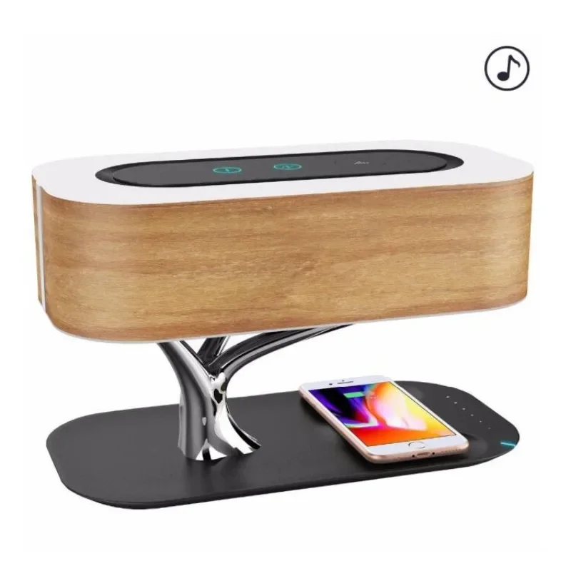 latest gadget Light of the tree new technology fast wireless charger with speaker and bedside lamp