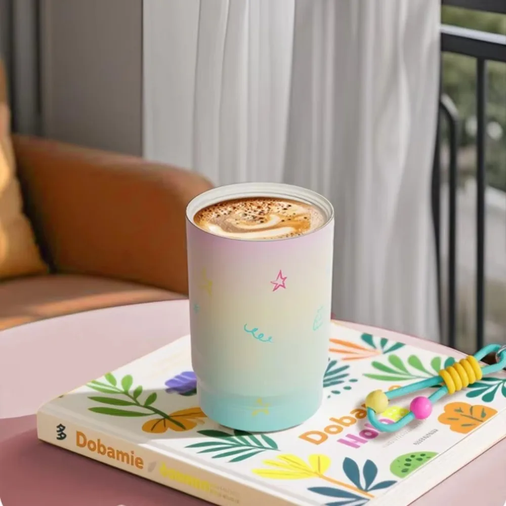 

Stainless Steel Double Drink Insulated Cup Leak-Proof Vacuum Insulated Vacuum Straw Cup Cartoon with Straw Coffee Cup Travel