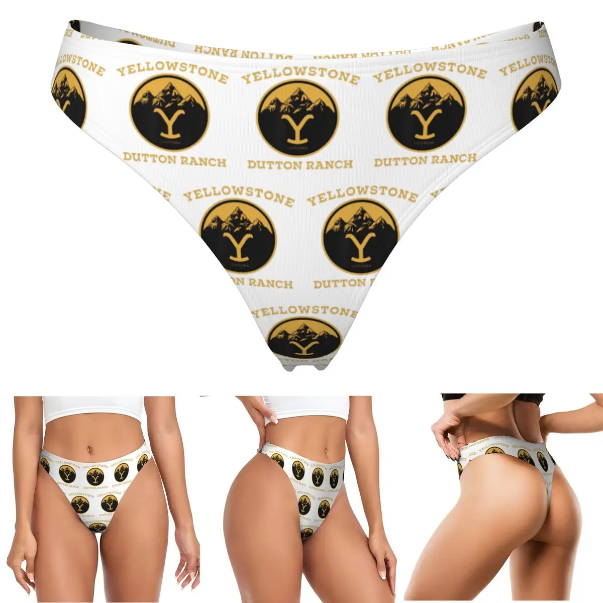 calcinhas-g-string-personalizadas-yellowstone-dutton-ranch-respiraveis-confortaveis-e-elasticas-para-mulheres