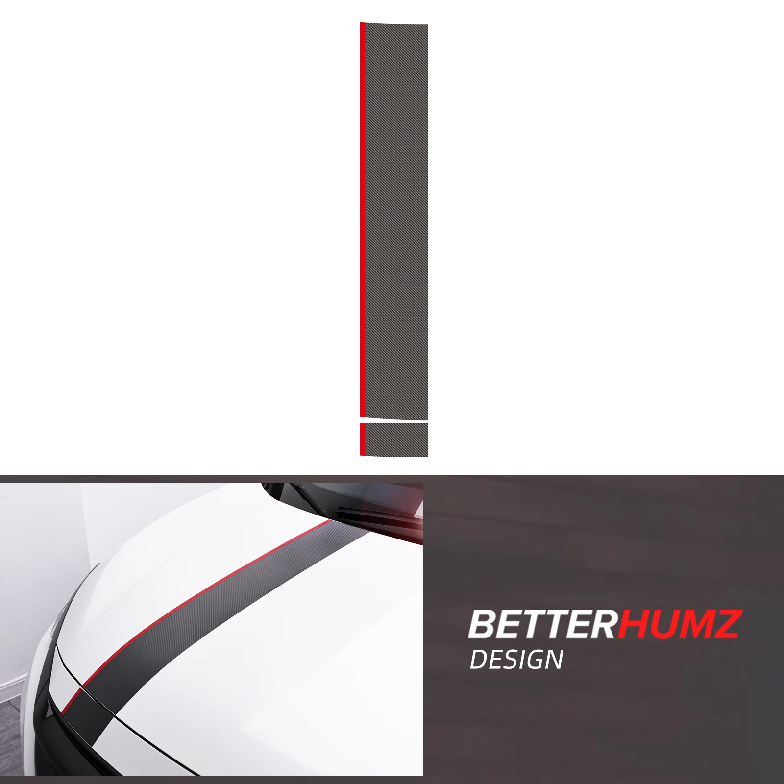 For Honda Civic 10th Gen 2016-2020 2021 PVC Car Head Front Bumper Sport Trim Strip Color Change Film Decals Tuning Accessories