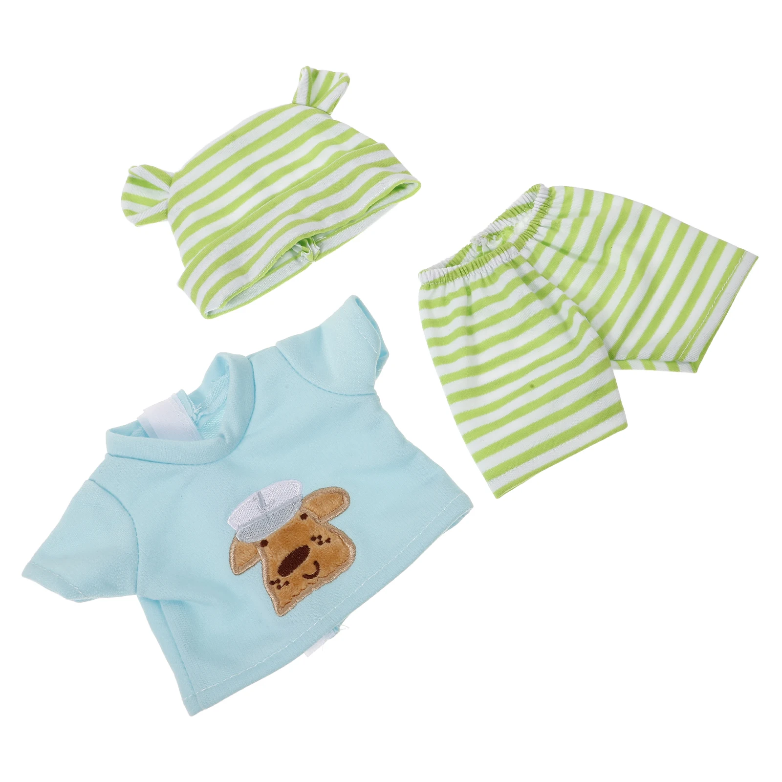 10-Zoll-Kleidung für Kinder, Baumwollmaterial, Baby-Pyjama, Badeanzüge, realistische Accessoires, Set, Kuscheltiere, Kleiderschrank