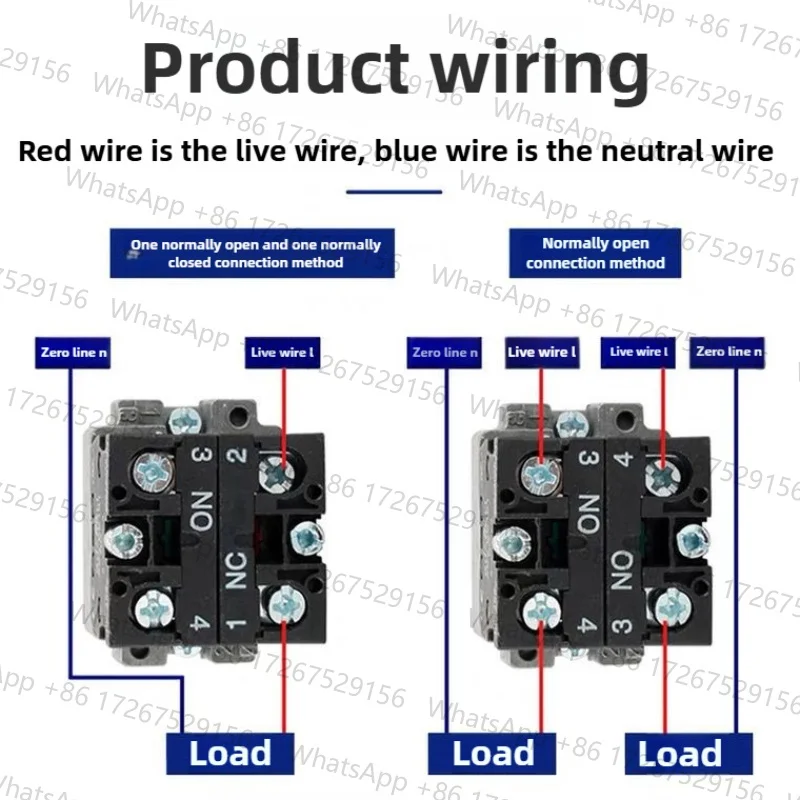 10-Pack Knob Button Switch XB2-BD21C Self-Locking ZB2 Three-Gear Switch BD25 Two-Gear Silver Contact High-Quality Durable Switch