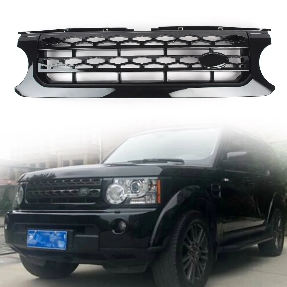 

Discovery 4 Front Grille Upper Mesh Grill For Land Rover LR4 L319 2010 2011 2012 2013 Gloss Black Car Accessories