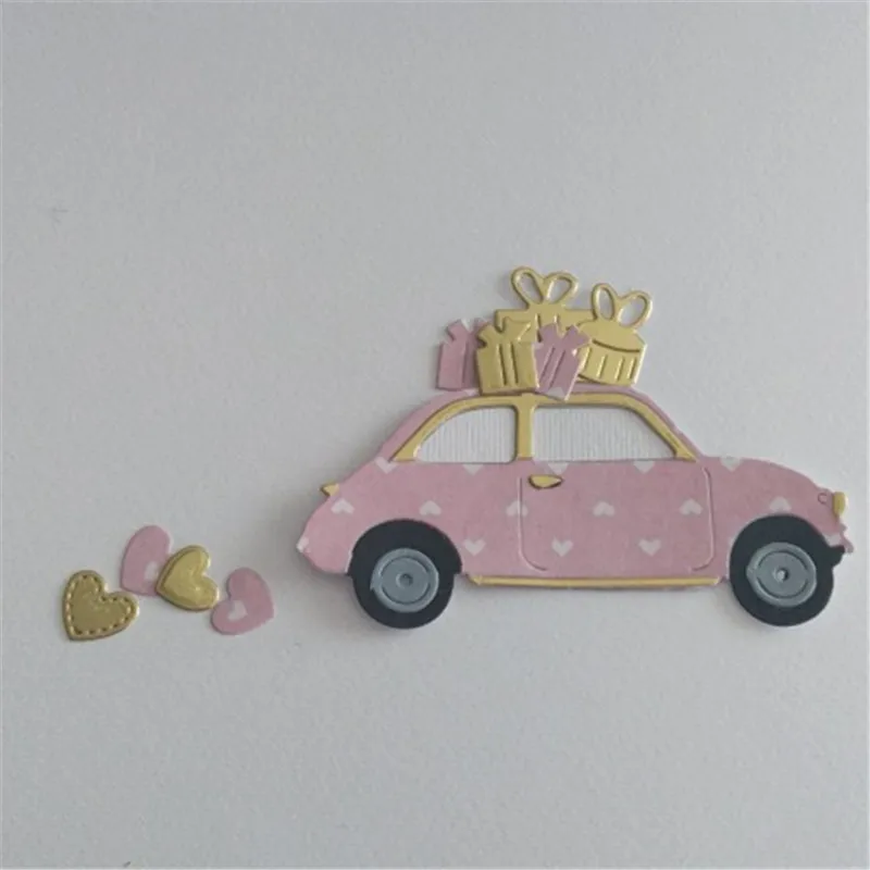 Car background craft Frame card dies metal die decoration for scrapbook punching card cutting DIY process edge cutting