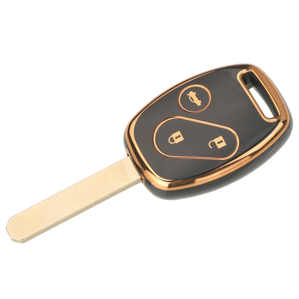 Jingyuqin 2/3/4 BTN Soft TPU Car Key Case For Honda Fit CIVIC JAZZ Pilot Accord CR-V Freed Freed Pilot StepWGN Insight