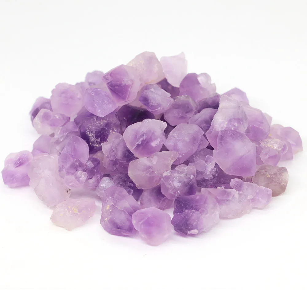 Natural Amethyst Flower Gravel Raw Stone Quartz Irregular Mineral Boutique Healing Crystal Specimen Aquarium Home Decoration