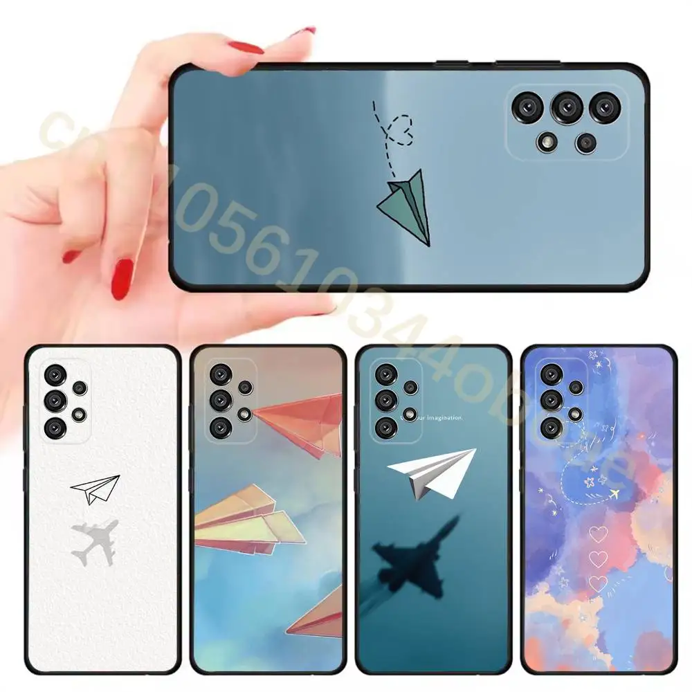 paper airplane Phone Case for Samsung Galaxy A20,21s,22,31,32,52,71,80,A91,5G Colorful Cover Smartphone Pretty