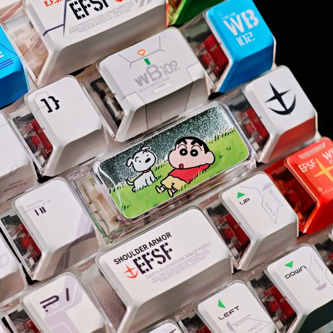 

Animation Crayon Shin-chan Epoxy 2.25U Gilt Enter Keycap Single Cartoon Cross-axis Mechanical Keyboard Translucent Shift Keycap