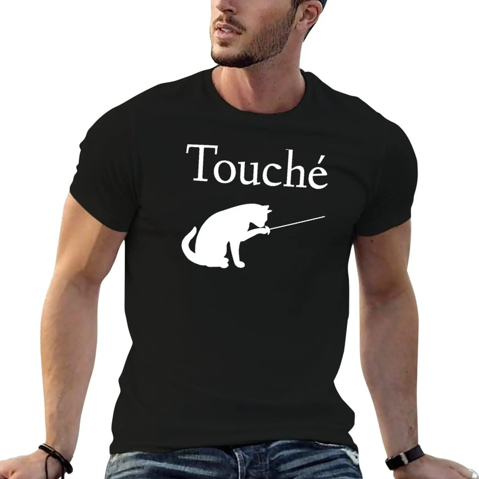 

Touche Fencing Cat - Cat Loving Foil, Epee or Sabre Sword Fencing T-Shirt customs man clothes shirts men graphic