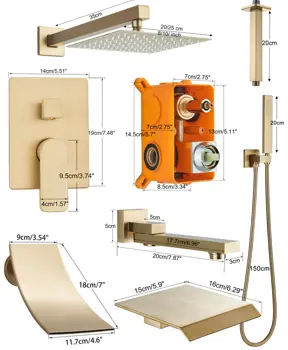 8 最佳銷售 拉絲金淋浴 - №8