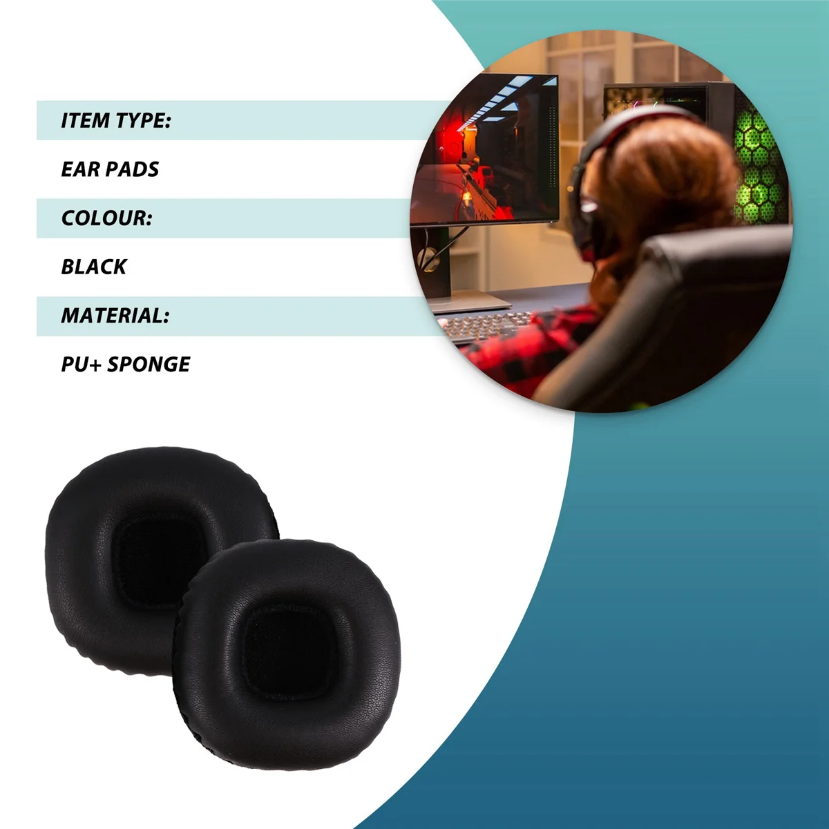 MID ANC 교체용 이어폰 이어 패드, 스폰지 폼 쿠션
