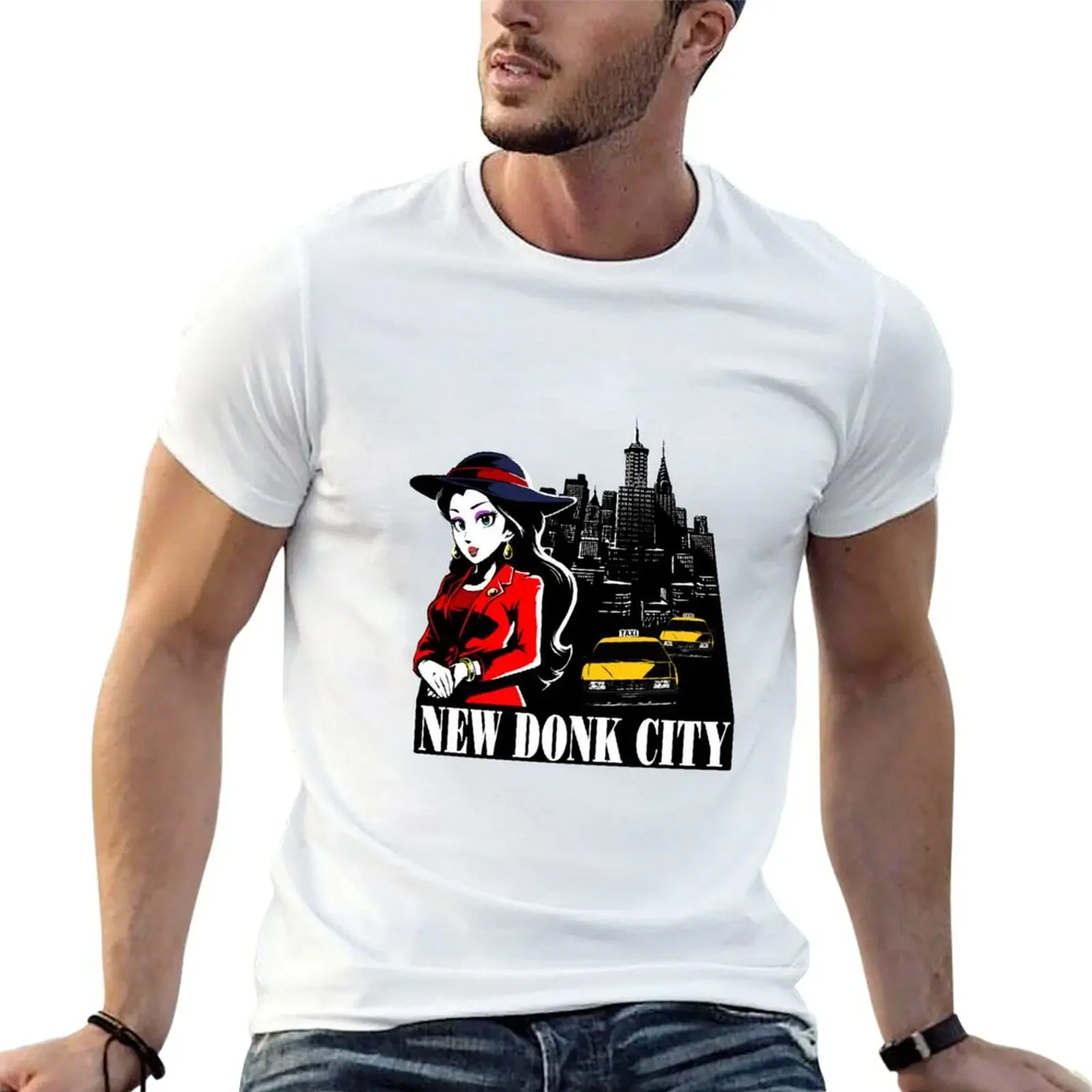 New Donk City T-shirt hippie clothes blanks oversizeds quick-drying mens tall t shirts