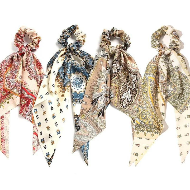 

Vintage Floral Bow Headband with Headband Fresh and Sweet Temperament for Women Ponytail