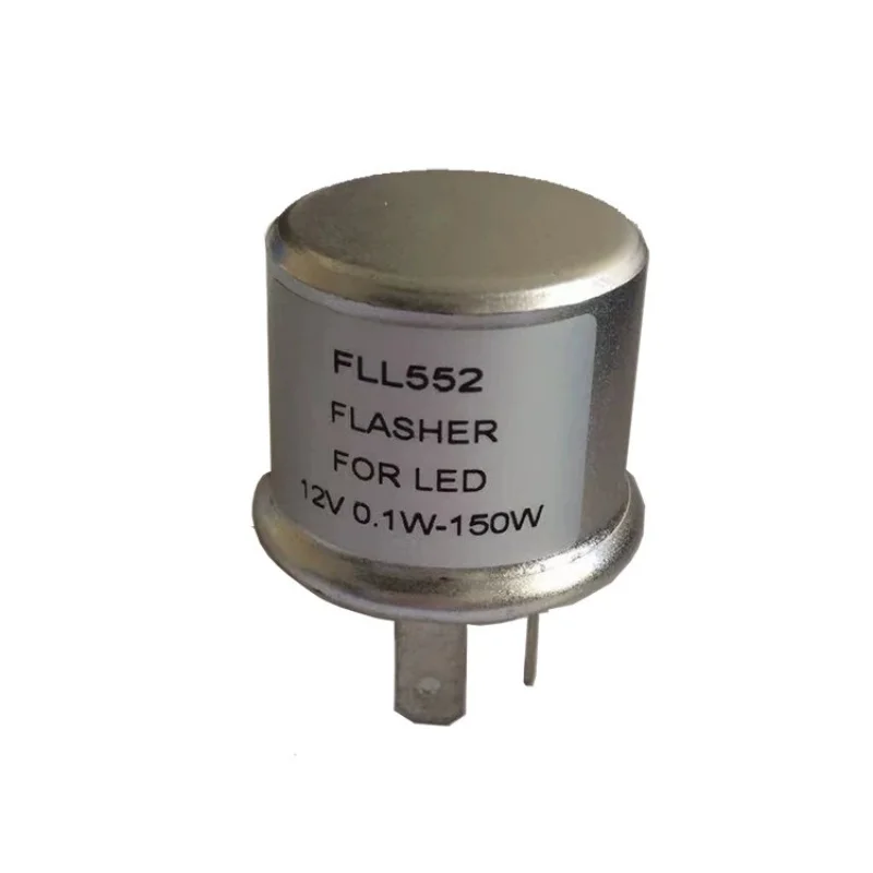 FLL552 Aluminum Shell LED Flasher Electronic Dual-Prong Automotive Relay TF552/536 Compatible for Vehicle Use FLL