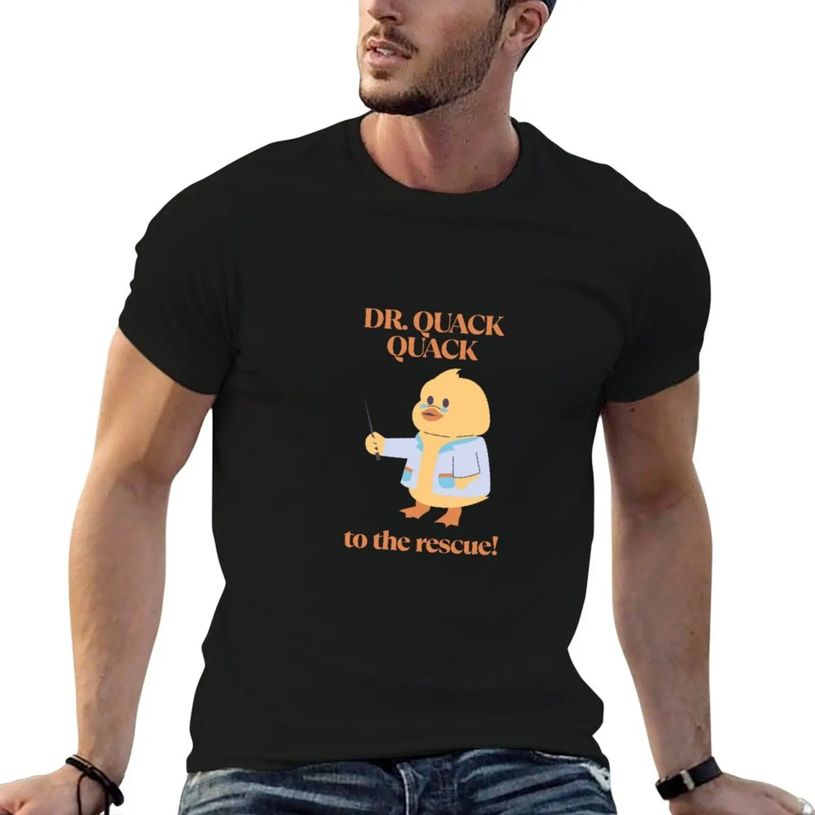Футболка Dr. Quack Quack to the rescue, летняя повседневная футболка больших размеров