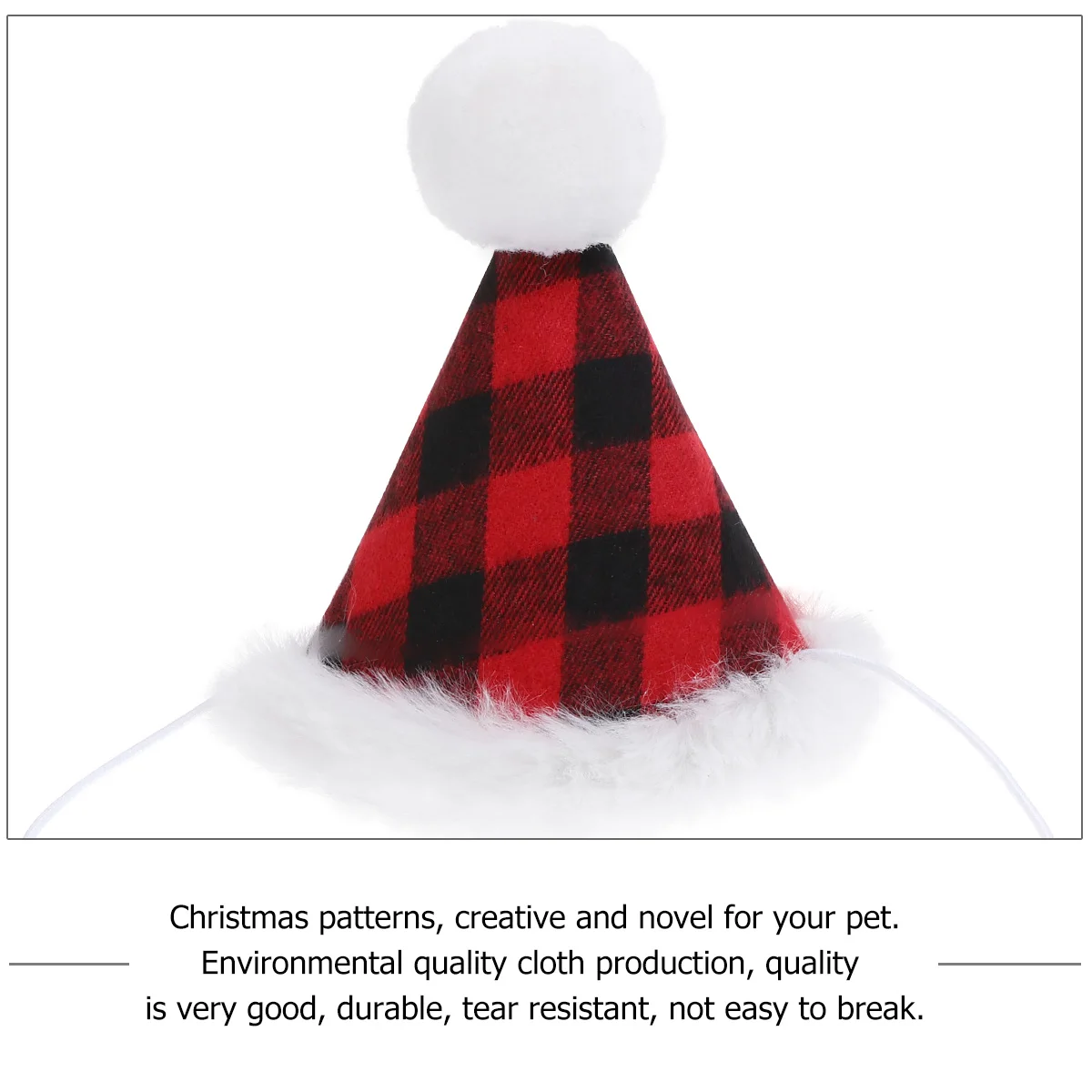 

2Pcs Dog Christmas Collar and Hat Set Soft Pet Bell Necklace for Daily Outfit Holiday Gift Idea Pet Christmas Collar and Hat