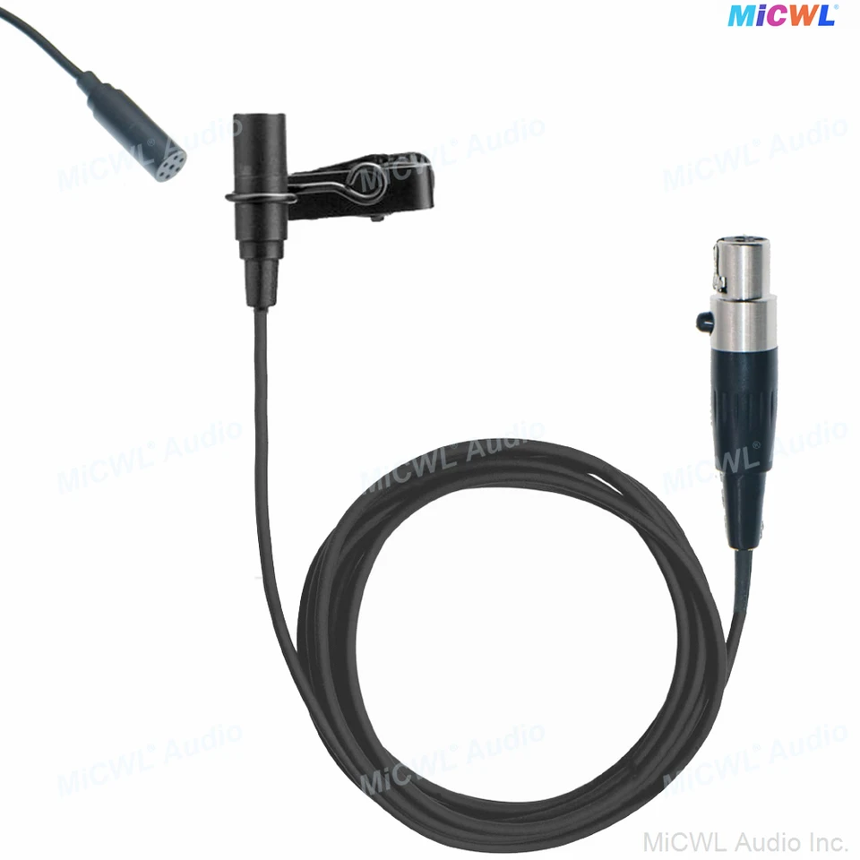 Micrófono de solapa ME2 negro para transmisores de correa de Shure ULX SLX, Sennheiser EW G3 G4, AKG, Samson, Audio-Technica, Sony 4