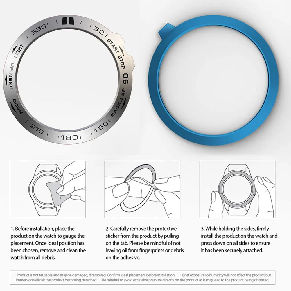 

Stylish Metal Watch Frame Compatible with Garmin 5X Silver Black Elegant Protective Shell Scratch Resistant Lightweight