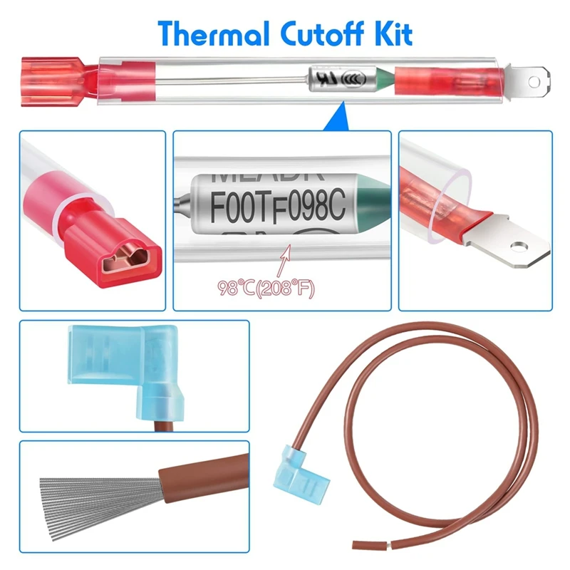 RV Water Heater Thermal Cutoff With ECO Thermostat Assembly Kit Replacement Part For 93866 91447