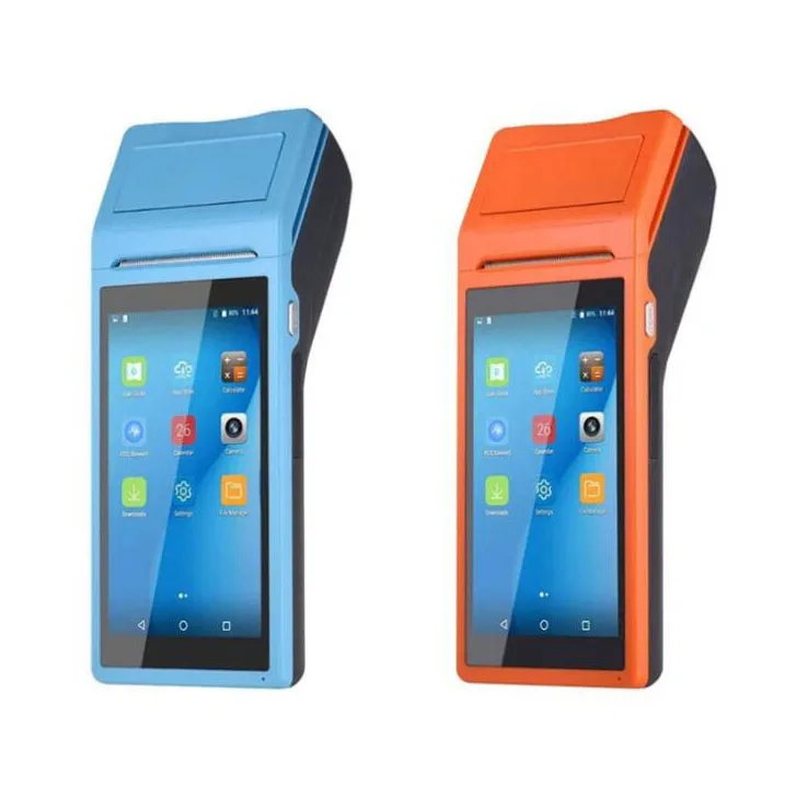 Android All In One Ticket Handheld Terminal Pos Machine Met 40Mm Papier Handheld Printer