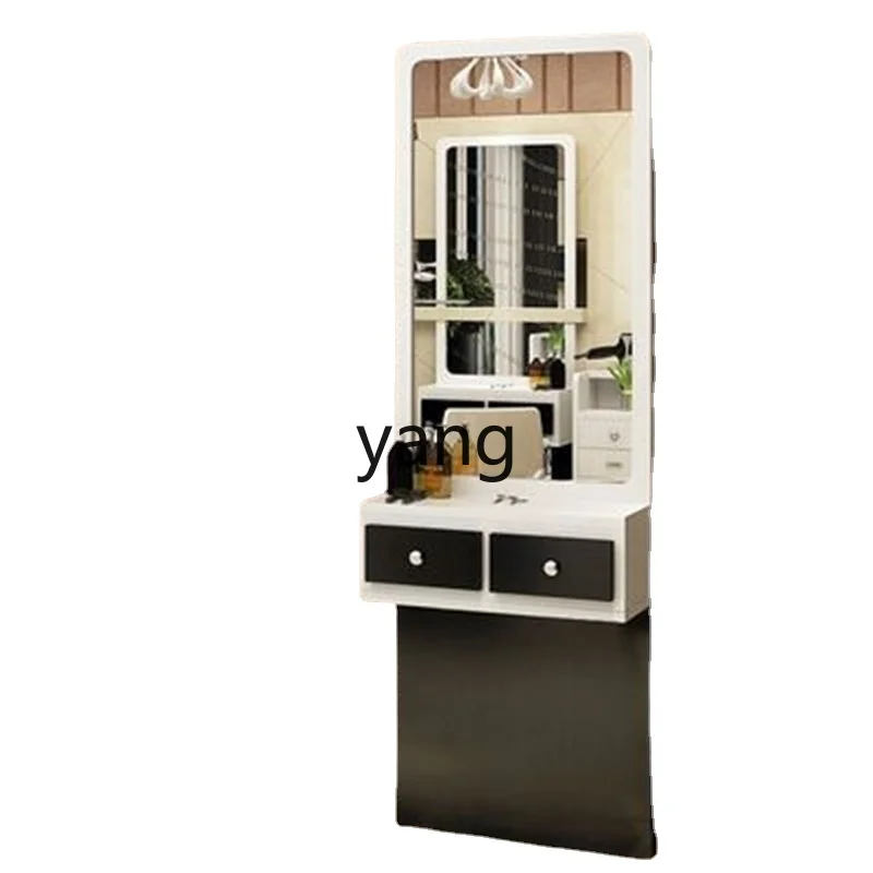 CX Barber Shop Dressing Mirror Single-Sided Hair Salon Mirror with Cabinet