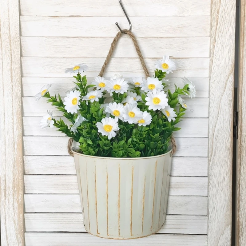 

Iron Wall Mounted Hanging Flower Holder Garden Flower Container Display Supply B03E