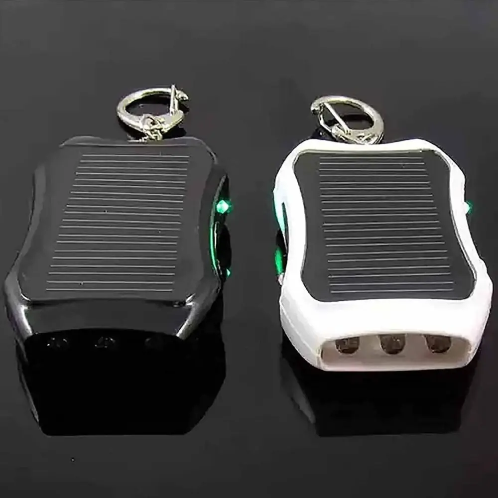 3 LED Light Solar LED Keychain Charging USB Output Mini Keychain Light 3 LED Lights Mini Mini Light Keychain Travel