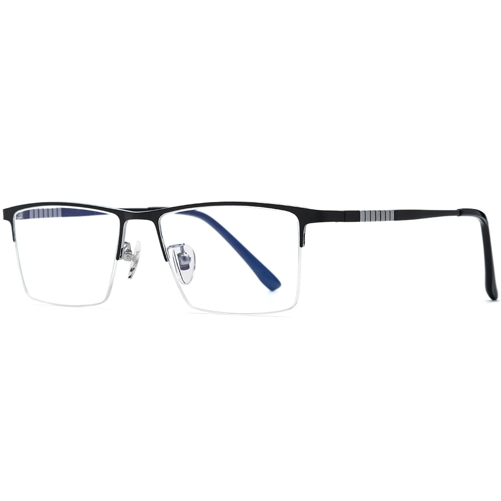 NIANZHEN Titanium Alloy Eyeglasses Frame Men Brand Design Ultralight Semi-Rimless Square Glasses Women Half-Rim Eyewear 69772