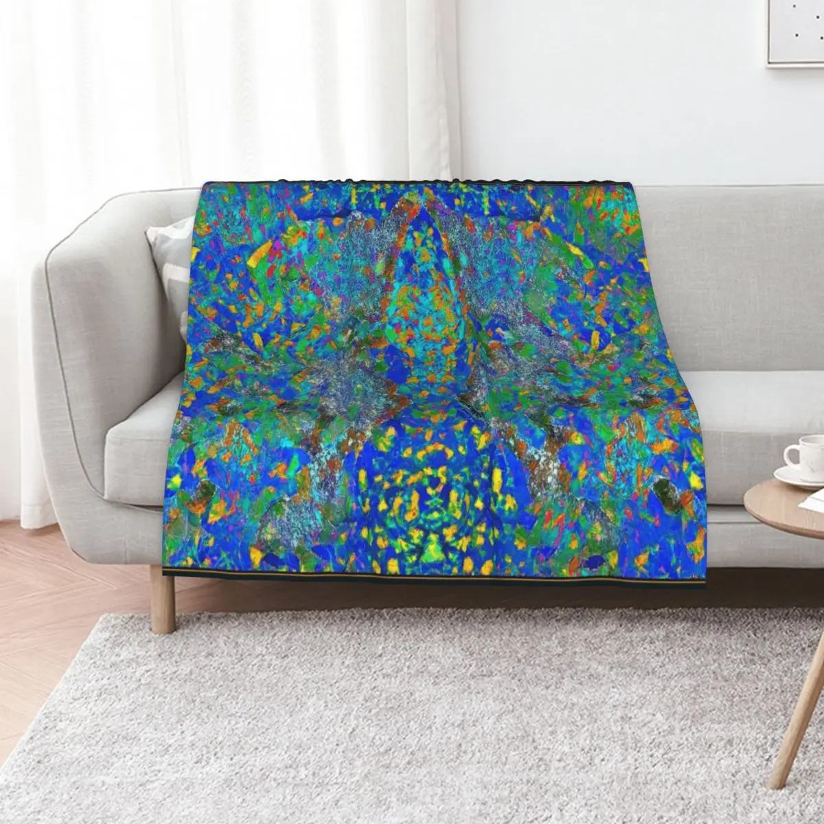 The Luminous Garden, Abstract Artwork Throw Blanket Picnic decorative For Baby Quilt Loose Comforter Blankets