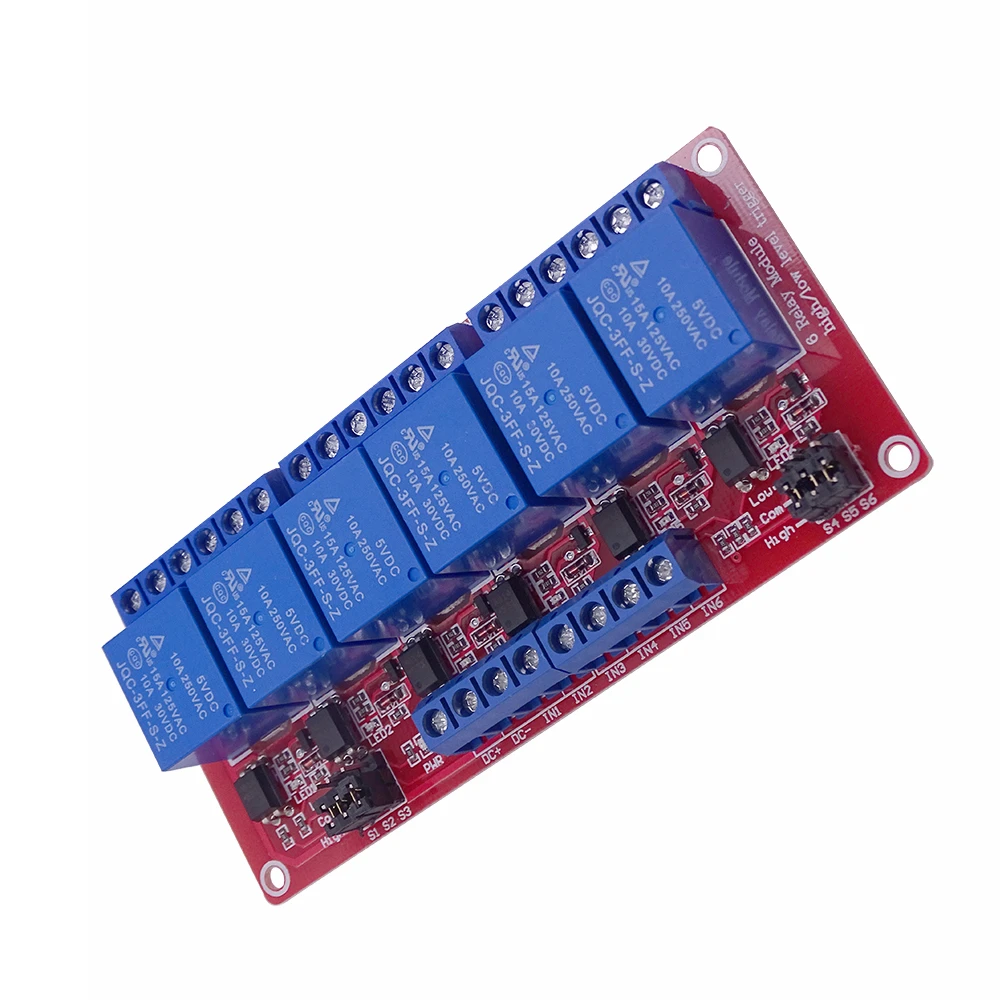 1 2 4 6 8-Kanal-Relaismodul-Board-Abschirmung mit Optokoppel-High- und Low-Level-Trigger für Arduino Raspberry Pi DC 5 V 12 V 24 V