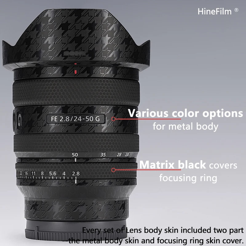Per Sony FE24-50 F2.8 G Lens Sticker 24-50 Lens Wrap Cover per Sony FE 24-50mm F2.8 G Lens Protector Skin SEL2450G 2450 Sticker