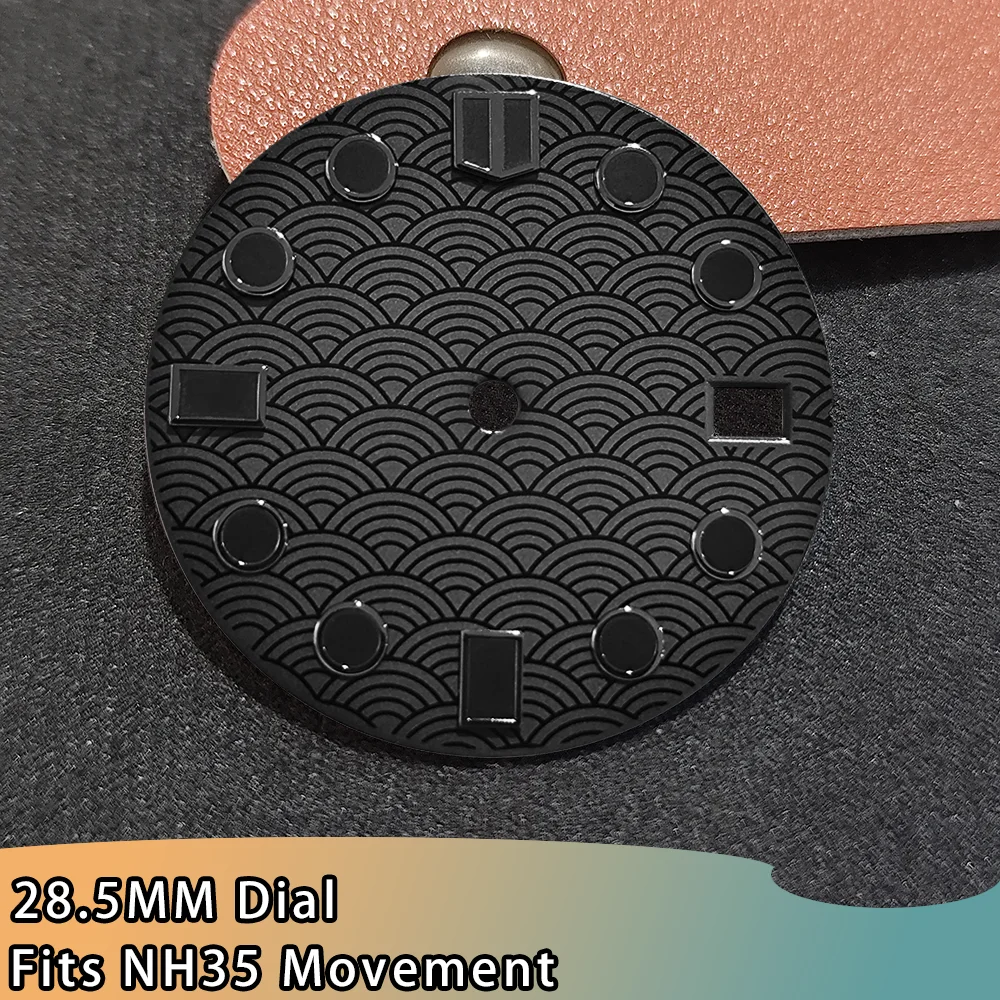 

28.5MM Dial NH35 Sea Wave Fish Scale Pattern Dial NH35 Dial Accessories 28.5MM single calendar Dial 28.5MM NH35 zifferblatt