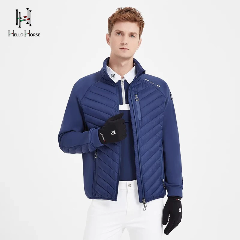 Hello Horse Equestrian Warm Jacket Outdoor Riding Clothing Men's and Women's Riding Clothing Lightweight Training Clothing Children's Equestrian Equipment down Jacket
