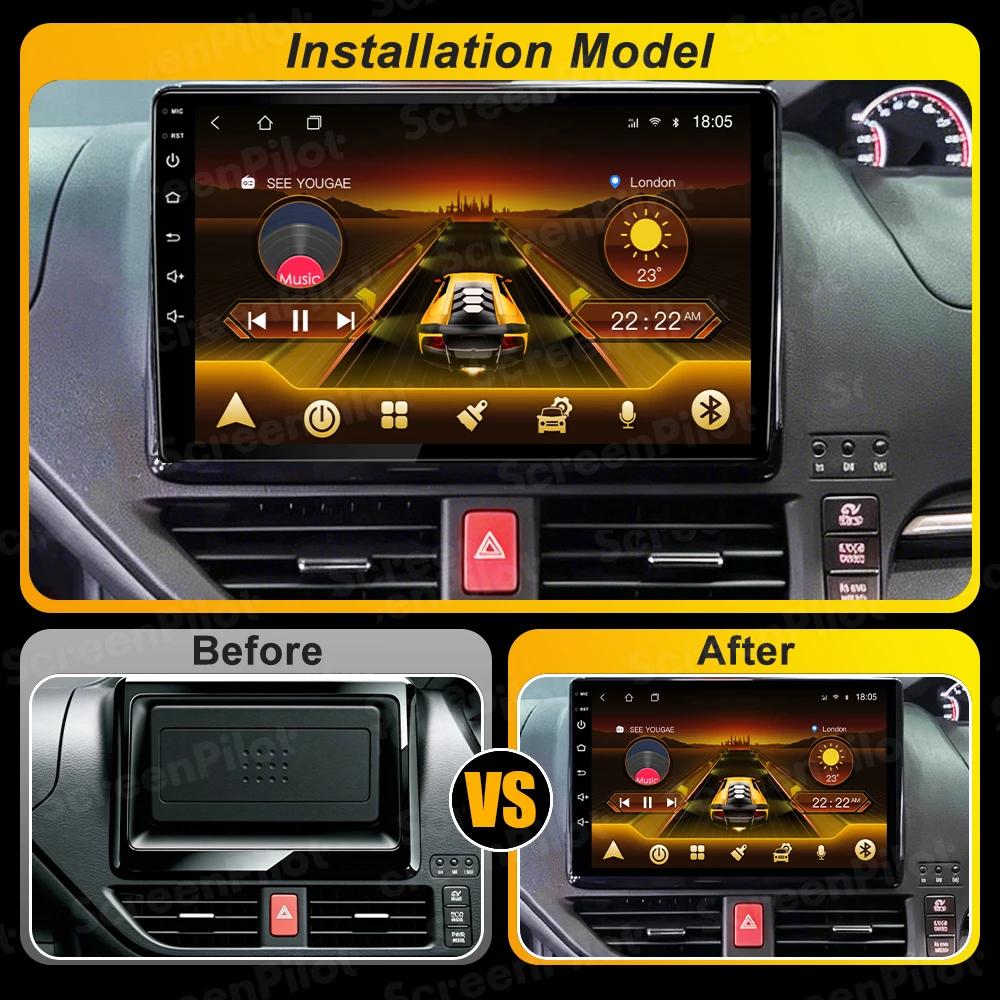 Android 15 For Car Radio Toyota Noah 80 Esquire Voxy 2014 2015 2016 2017 2018 2019 Multimedia Video Player Carplay Bluetooth RDS