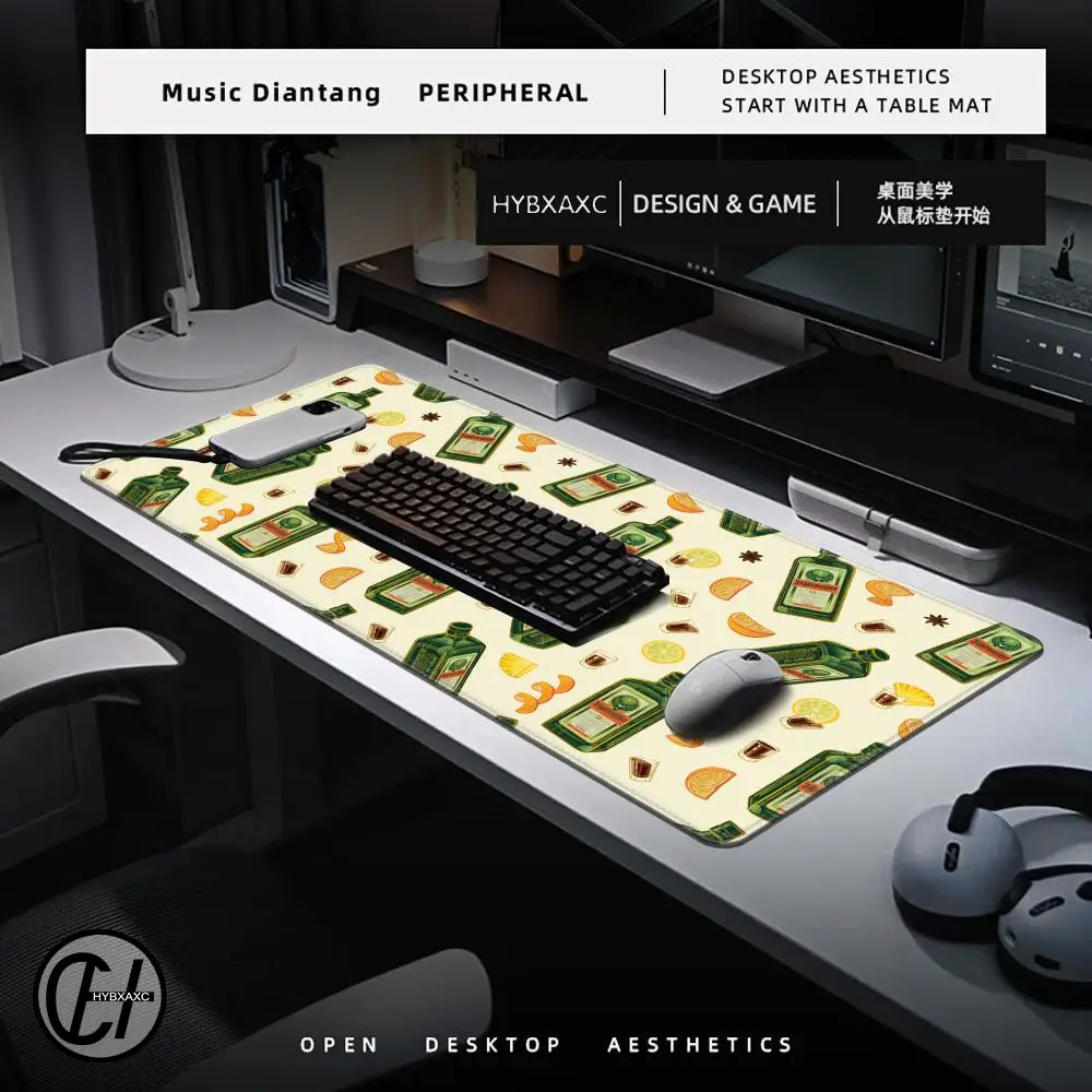 Fashion Drinks J-Jagermeister Tappetino per mouse Computer portatile Gaming Office Protezione per il polso Tappetino per tastiera antiscivolo