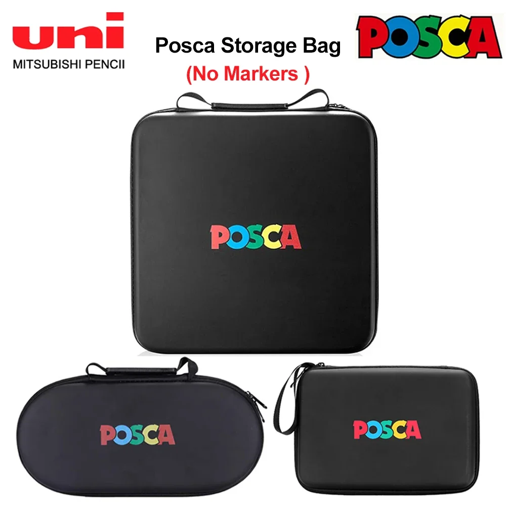 Uni Posca Portable Marker Case Gift Box 24/36/48/72 Holes for PC-1M/3M/5M/8K/17K Large Capacity Storage Art Stationery Supplies