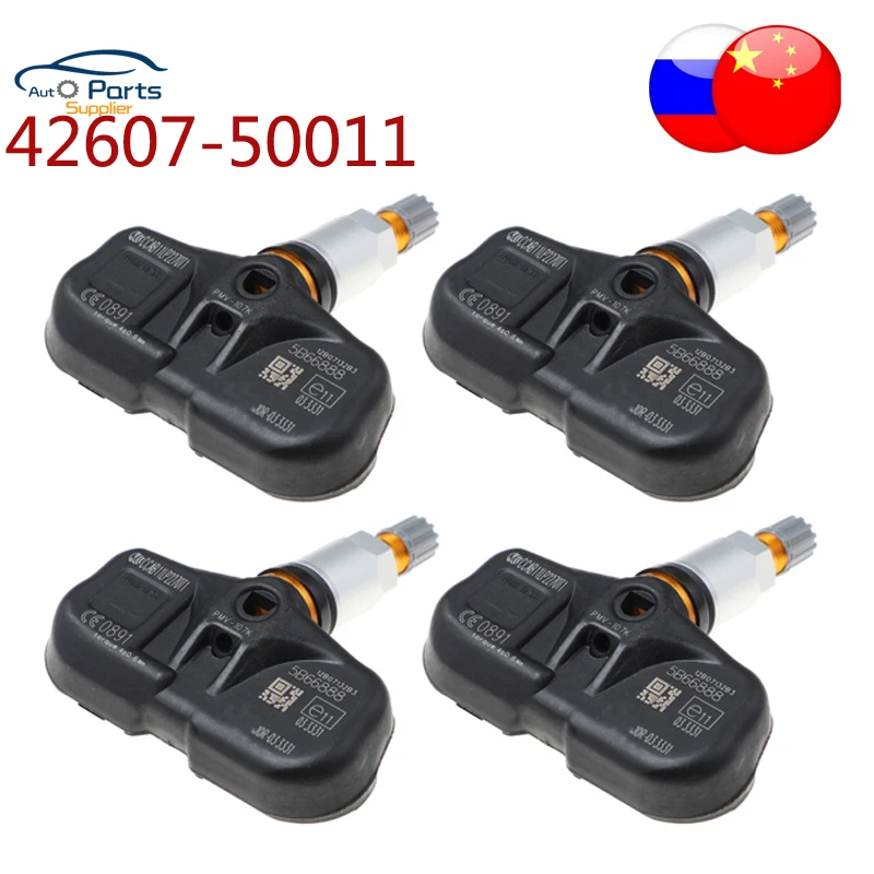 New 4pcs 42607-50011 Tire Pressure Sensor TPMS Fit 2005-2012 For Lexus GS ES LS 433MHZ 4260750011 42607-50010 4260750010