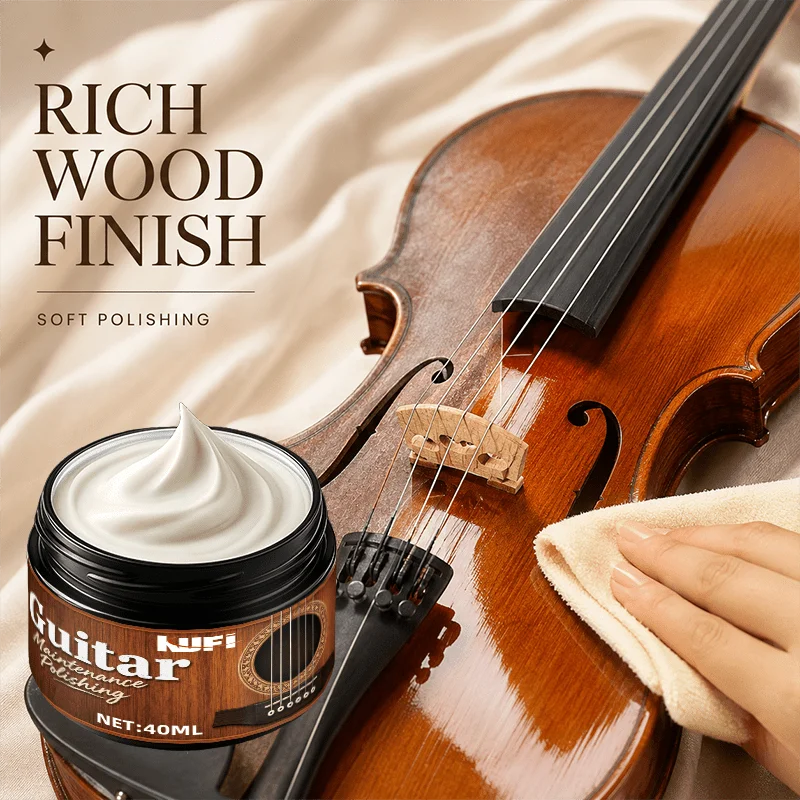 Instrument Care Polish Wax: for Guitar, Violin, Piano, Removes Scratches, Restores Shine, Anti-Crack, All Wooden Instruments